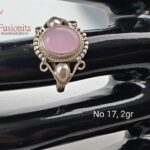 roosa kvartsiga hõbesõrmus