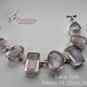 Roosa kvartsiga käekett