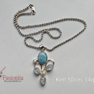 Larimari ja kuukiviga hõbekulon